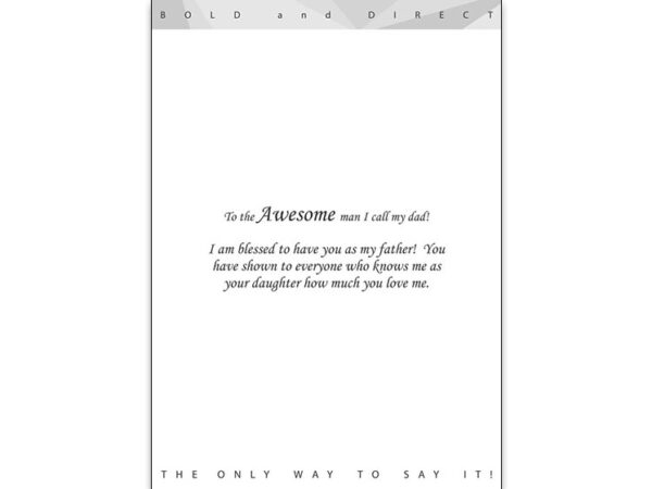To the Awesome Man I Call My Dad