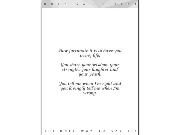 How Fortunate to Have You in My Life