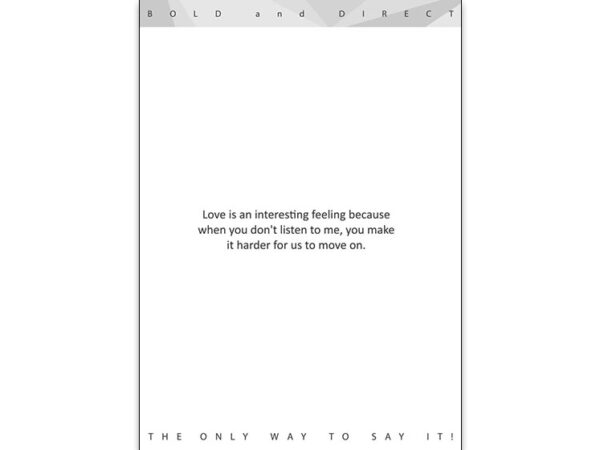 Love Is an Interesting Feeling