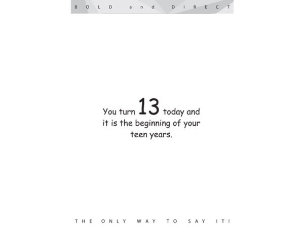 You Turn 13 Today