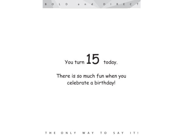 You Turn 15 Today