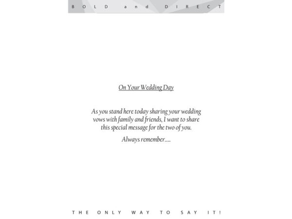 On Your Wedding Day